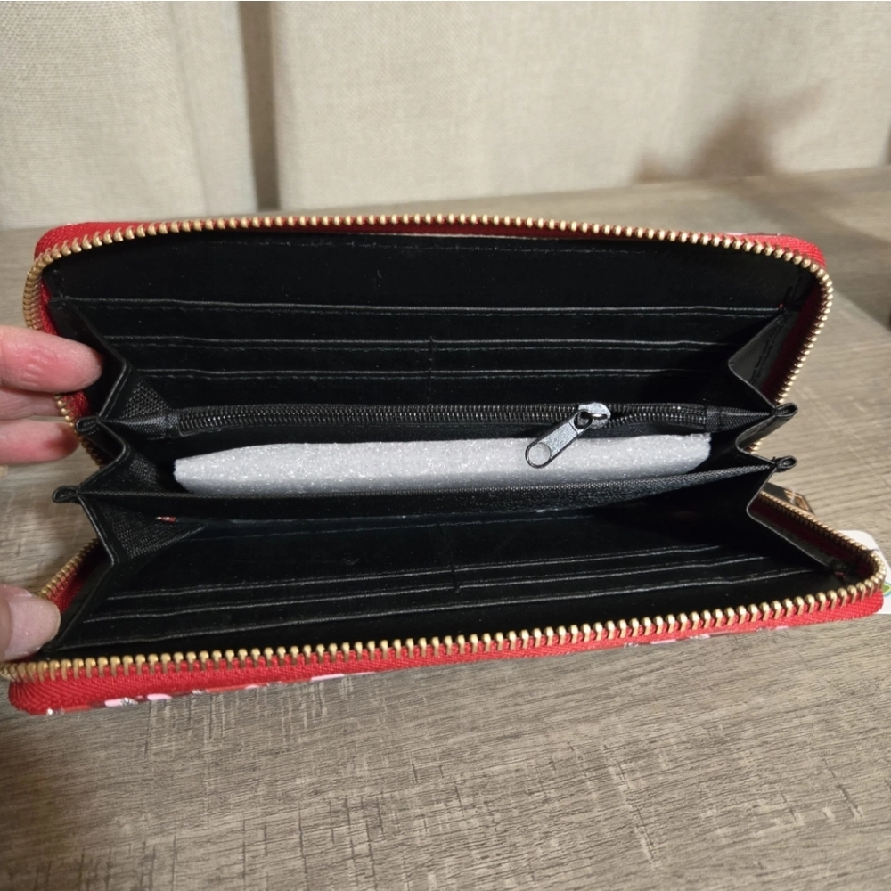 Hawaiian Hibiscus Full Zip Around Wallet Tropical Sparkle NWT - Picture 6 of 7